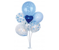 Zestaw balon&oacute;w PARTY GO, 85cm, 7 szt., niebieskie, Okolicznościowe, Gadżety