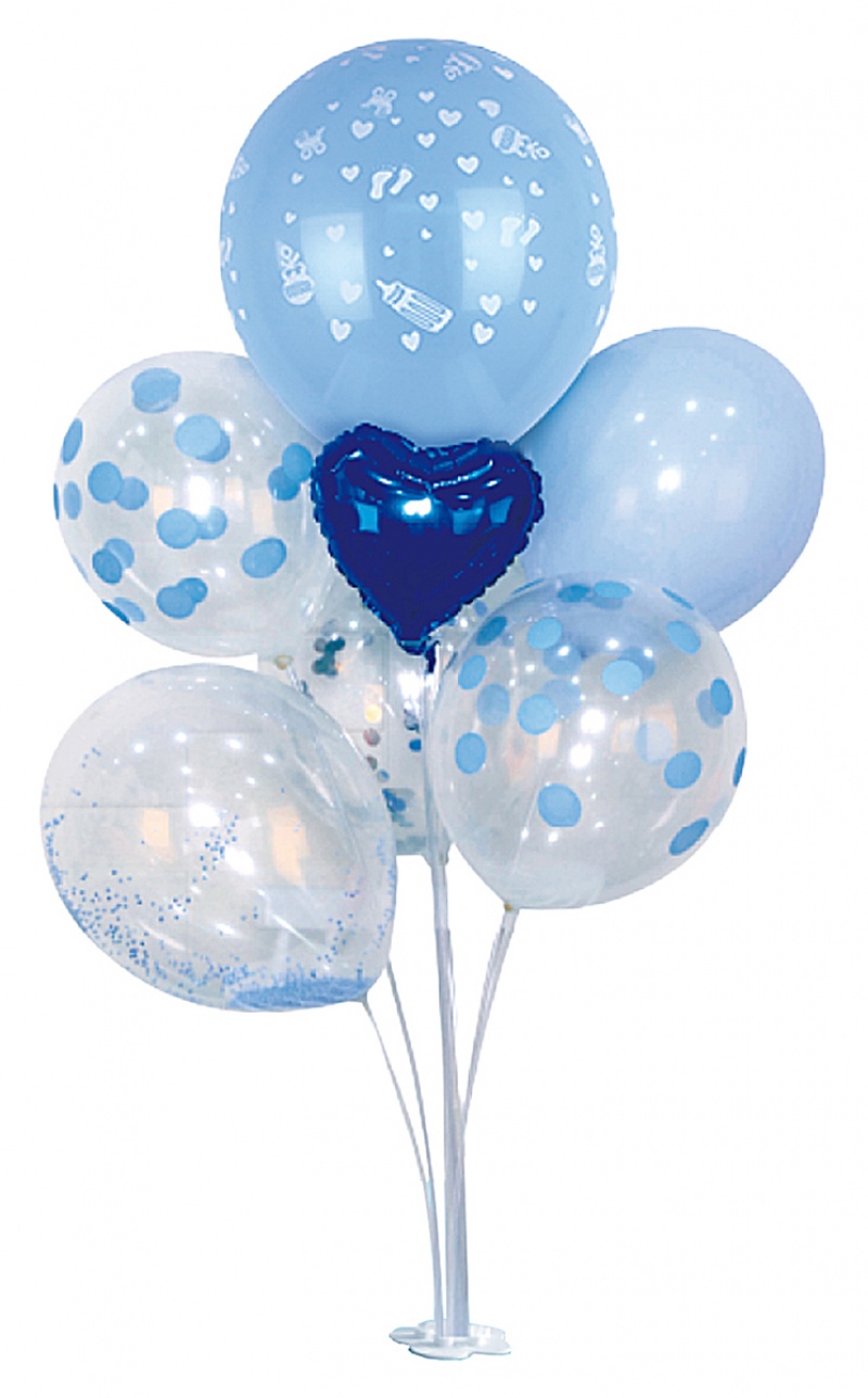 Zestaw balon&oacute;w PARTY GO, 85cm, 7 szt., niebieskie, Okolicznościowe, Gadżety
