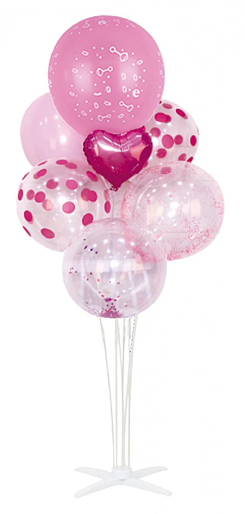 Zestaw balon&oacute;w PARTY GO, 85cm, 7 szt., r&oacute;żowe, Okolicznościowe, Gadżety