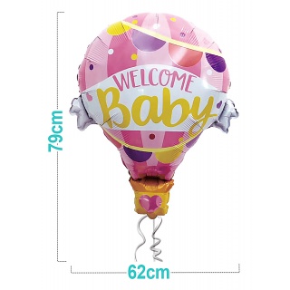 Balon PARTY GO Welcome Baby, 79cm, 1 szt., r&oacute;żowy, Okolicznościowe, Gadżety
