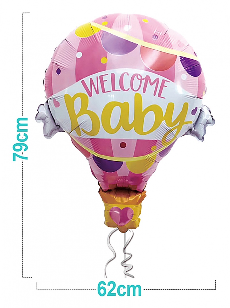 Balon PARTY GO Welcome Baby, 79cm, 1 szt., r&oacute;żowy, Okolicznościowe, Gadżety