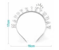 Opaska PARTY GO Happy Birthday, 16,8cm, 1 szt., srebrna, Okolicznościowe, Gadżety