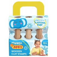 Stemple do plasteliny JOVI dla dzieci, zestaw 3 szt., mix kształt&oacute;w, drewniane, Produkty kreatywne, Artykuły szkolne