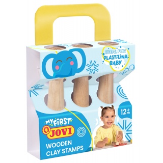 Stemple do plasteliny JOVI dla dzieci, zestaw 3 szt., mix kształt&oacute;w, drewniane, Produkty kreatywne, Artykuły szkolne