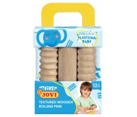 Rollers for modelling clay JOVI for children, set of 3 pcs., mix shapes, wooden