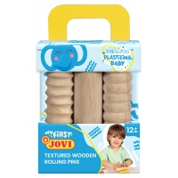 Wałki do plasteliny JOVI dla dzieci, zestaw 3 szt., mix kształt&oacute;w, drewniane, Produkty kreatywne, Artykuły szkolne
