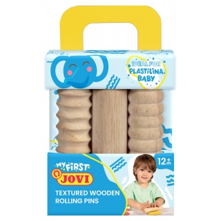 Wałki do plasteliny JOVI dla dzieci, zestaw 3 szt., mix kształt&oacute;w, drewniane, Produkty kreatywne, Artykuły szkolne
