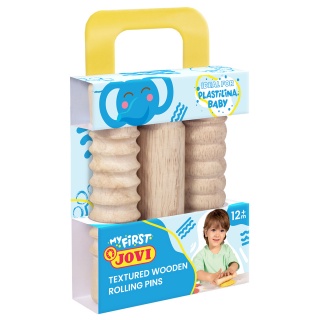 Wałki do plasteliny JOVI dla dzieci, zestaw 3 szt., mix kształt&oacute;w, drewniane, Produkty kreatywne, Artykuły szkolne