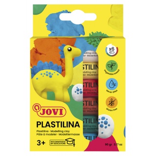 Zestaw plasteliny JOVI, 6x15g, mix kolor&oacute;w, Produkty kreatywne, Artykuły szkolne
