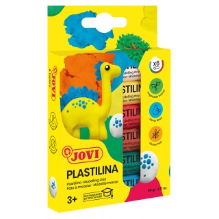 Zestaw plasteliny JOVI, 6x15g, mix kolor&oacute;w, Produkty kreatywne, Artykuły szkolne