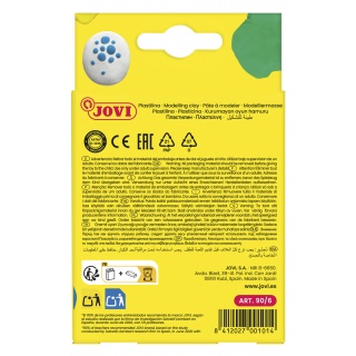 Zestaw plasteliny JOVI, 6x15g, mix kolor&oacute;w, Produkty kreatywne, Artykuły szkolne
