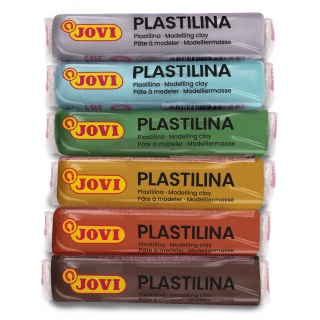 Zestaw plasteliny JOVI, 6x15g, kolory natury, mix kolor&oacute;w, Produkty kreatywne, Artykuły szkolne
