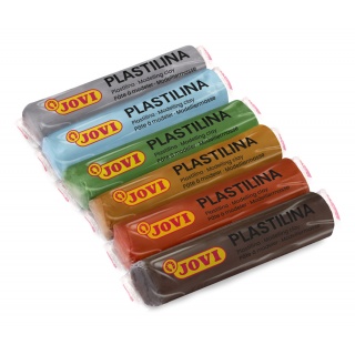 Zestaw plasteliny JOVI, 6x15g, kolory natury, mix kolor&oacute;w, Produkty kreatywne, Artykuły szkolne