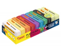 Modelling clay set JOVI, 10x50g, 8 basic colours + 2 glow in the dark, mix colours