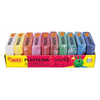 Zestaw plasteliny JOVI, 10x50g, mix kolor&oacute;w, Produkty kreatywne, Artykuły szkolne