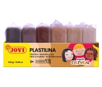 Modelling clay set JOVI, 6x50g, multicultural colours, mix colours