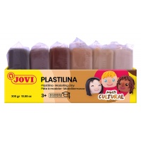 Zestaw plasteliny JOVI, 6x50g, kolory wielokulturowe, mix kolor&oacute;w, Produkty kreatywne, Artykuły szkolne