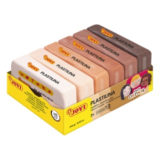 Zestaw plasteliny JOVI, 6x50g, kolory wielokulturowe, mix kolor&oacute;w, Produkty kreatywne, Artykuły szkolne