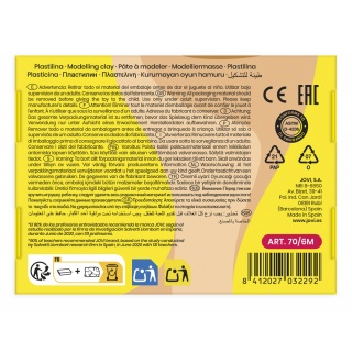 Zestaw plasteliny JOVI, 6x50g, kolory wielokulturowe, mix kolor&oacute;w, Produkty kreatywne, Artykuły szkolne