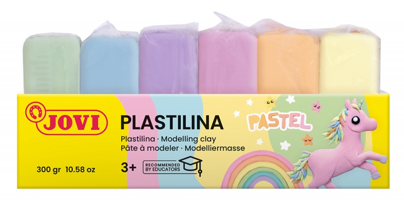 Zestaw plasteliny JOVI, 6x50g, mix kolor&oacute;w pastelowych, Produkty kreatywne, Artykuły szkolne