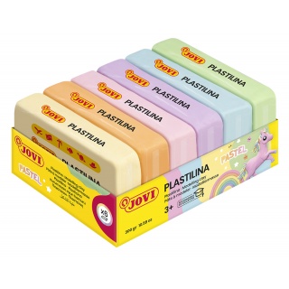 Zestaw plasteliny JOVI, 6x50g, mix kolor&oacute;w pastelowych, Produkty kreatywne, Artykuły szkolne