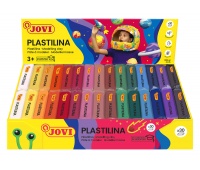 Display of modelling clay JOVI, 30x50g, 2x15 colours, mix colours