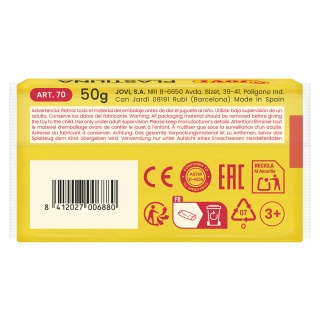 Display plasteliny JOVI, 30x50g, 2x15 kolor&oacute;w, mix kolor&oacute;w, Produkty kreatywne, Artykuły szkolne