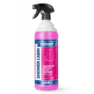 Środek do czyszczenia kabin prysznicowych TENZI, anglojęzyczna etykieta, 1l, Środki czyszczące, Artykuły higieniczne i dozowniki