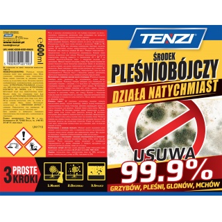 Środek pleśniob&oacute;jczy do ścian i okien TENZI, 0,6l, Środki czyszczące, Artykuły higieniczne i dozowniki