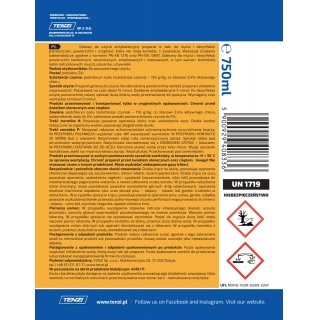Żel do mycia i dezynfekcji urządzeń sanitarnych TENZI, WC Toalex, 0,75l, Środki czyszczące, Artykuły higieniczne i dozowniki