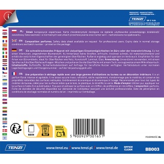 Szybkoschnący płyn do mycia i pielęgnacji mebli TENZI, Office Clean, 5l, Środki czyszczące, Artykuły higieniczne i dozowniki
