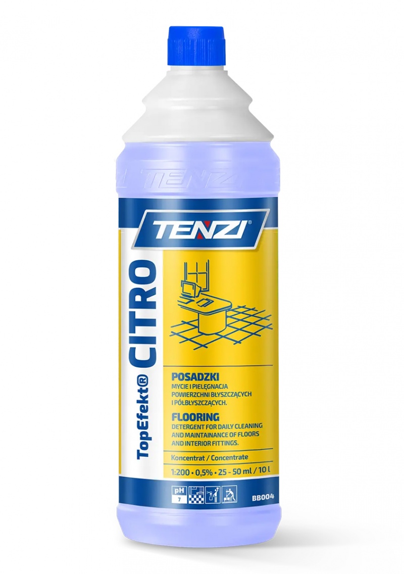 Neutralny płyn do mycia posadzek TENZI, Topefekt, zapach cytrusowy, Citro, 1l, Środki czyszczące, Artykuły higieniczne i dozowniki