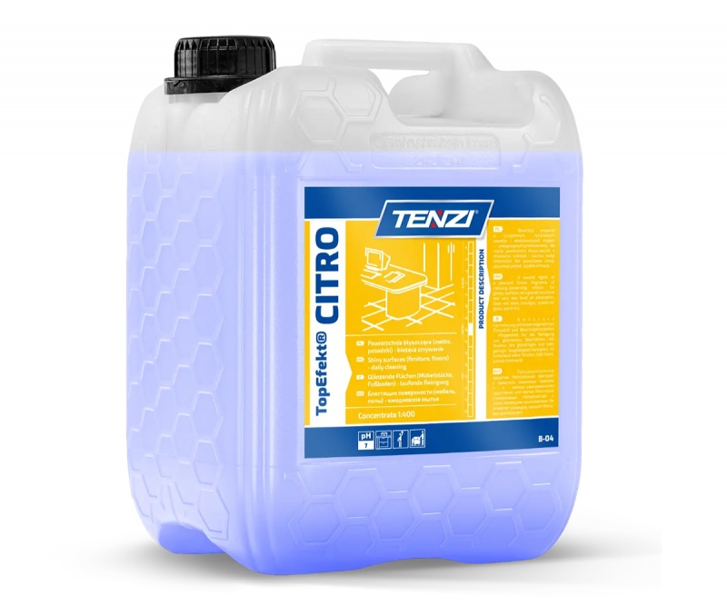 Neutralny płyn do mycia posadzek TENZI, Topefekt, zapach cytrusowy, Citro, 5l, Środki czyszczące, Artykuły higieniczne i dozowniki