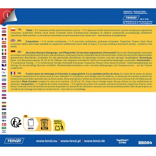 Neutralny płyn do mycia posadzek TENZI, Topefekt, zapach cytrusowy, Citro, 5l, Środki czyszczące, Artykuły higieniczne i dozowniki