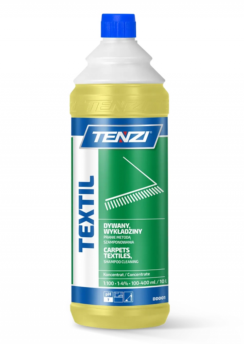 Preparat do prania wykładzin i tekstyli&oacute;w metodą szamponowania TENZI, Textil, 1l, Środki czyszczące, Artykuły higieniczne i dozowniki