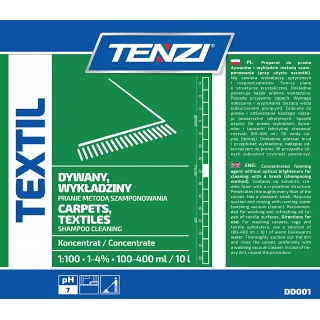 Preparat do prania wykładzin i tekstyli&oacute;w metodą szamponowania TENZI, Textil, 5l, Środki czyszczące, Artykuły higieniczne i dozowniki