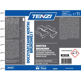 Dwufazowy koncentrat do czyszczenia kostki brukowej TENZI, 1l, Środki czyszczące, Artykuły higieniczne i dozowniki