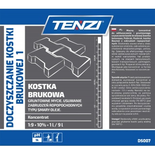 Dwufazowy koncentrat do czyszczenia kostki brukowej TENZI, 5l, Środki czyszczące, Artykuły higieniczne i dozowniki