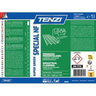 Środek do zabrudzeń organicznych TENZI, Super Green Specjal NF, 1l, Środki czyszczące, Artykuły higieniczne i dozowniki