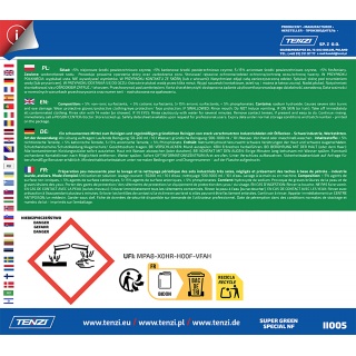 Środek do zabrudzeń organicznych TENZI, Super Green Specjal NF, 10l, Środki czyszczące, Artykuły higieniczne i dozowniki