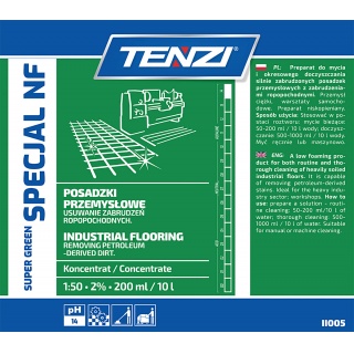 Środek do zabrudzeń organicznych TENZI, Super Green Specjal NF, 20l, Środki czyszczące, Artykuły higieniczne i dozowniki