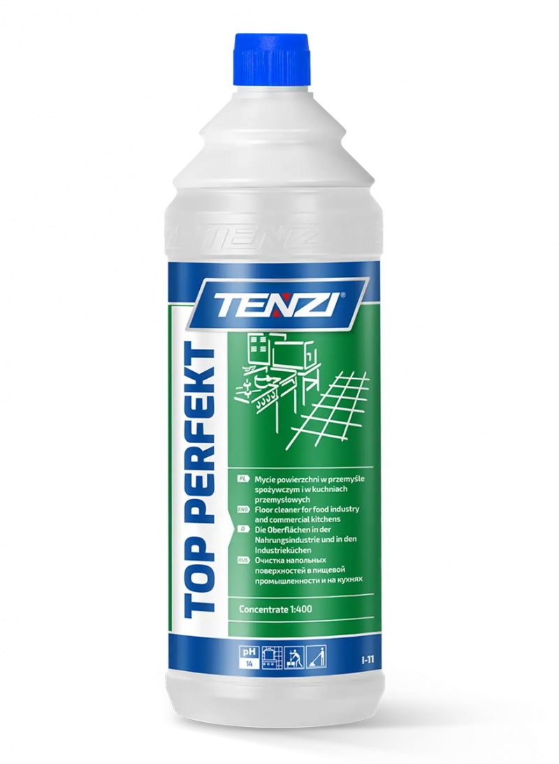 Środek odtłuszczająco-myjący do powierzchni twardych TENZI, Top Perfekt, atest PZH, 1l, Środki czyszczące, Artykuły higieniczne i dozowniki