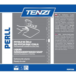 Delikatne mydło w żelu TENZI, zapach kwiatowy, Perll, 5l, Mydła i dozowniki, Artykuły higieniczne i dozowniki