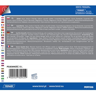 Delikatne mydło w żelu TENZI, zapach kwiatowy, Perll, 5l, Mydła i dozowniki, Artykuły higieniczne i dozowniki