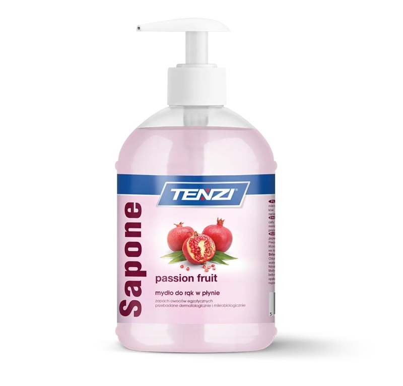 Delikatne mydło w płynie TENZI, zapach owocowy, Sapone Passion Fruit, 0,5l, Mydła i dozowniki, Artykuły higieniczne i dozowniki