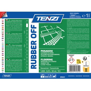 Koncentrat do usuwania ślad&oacute;w po gumie i oponach TENZI, Rubber Off, 1l, Środki czyszczące, Artykuły higieniczne i dozowniki