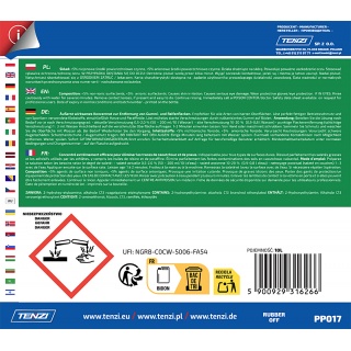 Koncentrat do usuwania ślad&oacute;w po gumie i oponach TENZI, Rubber Off, 10l, Środki czyszczące, Artykuły higieniczne i dozowniki