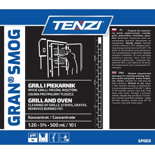 Koncentrat do usuwania tłuszczu, sadzy, smoły TENZI, Gran Smog, 5l, Środki czyszczące, Artykuły higieniczne i dozowniki