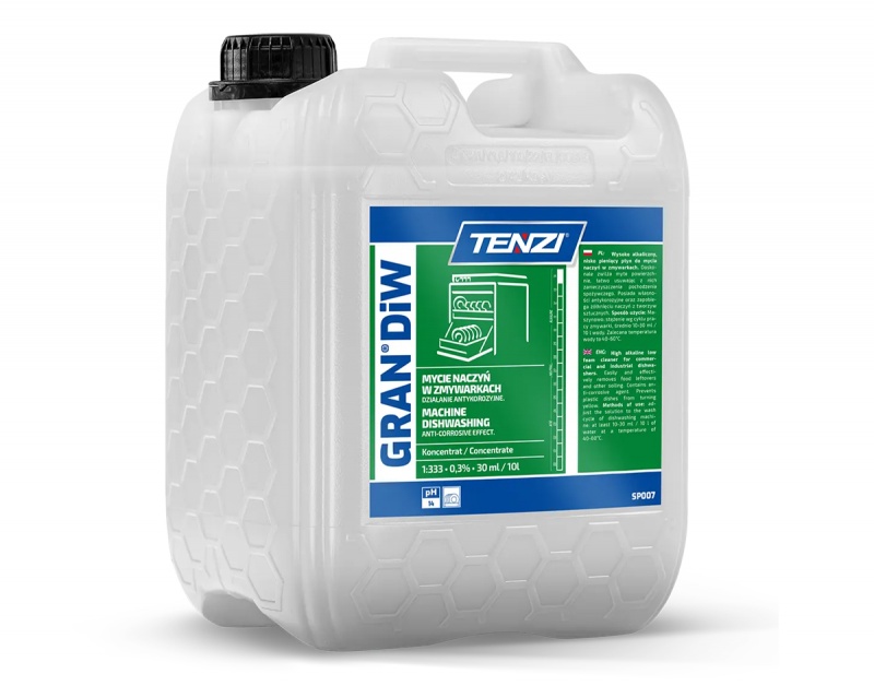 Płyn do mycia naczyń w zmywarkach TENZI, Gran Diw, 5l, Środki czyszczące, Artykuły higieniczne i dozowniki