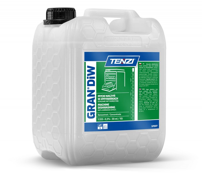Płyn do mycia naczyń w zmywarkach TENZI, Gran Diw, 10l, Środki czyszczące, Artykuły higieniczne i dozowniki